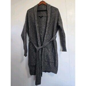Max Mara Weekend Sweater Womens M Knit Belted Wrap Jacket Wool Mohair Angora